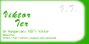 viktor ter business card